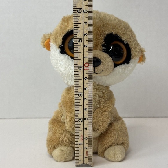 Ty Beanie Boo Rebel 2011 Meerkat 6" Big Brown Eyes Stuffed Animal Huggable Plush - Picture 10 of 13